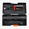 High-Power Rechargeable LED Flashlight Kit | طقم مصباح يدوي LED عالي الطاقة